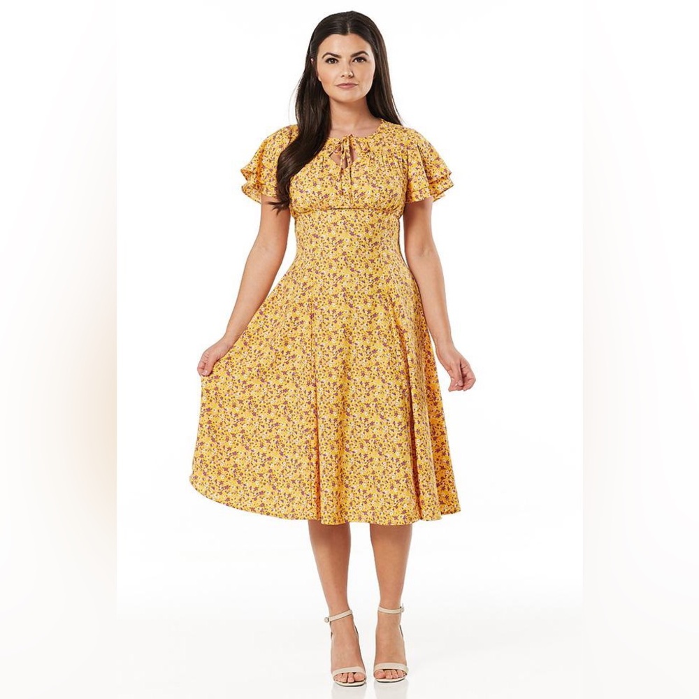 NWT Timeless London Sunita Floral Tea Dress - Small / 6